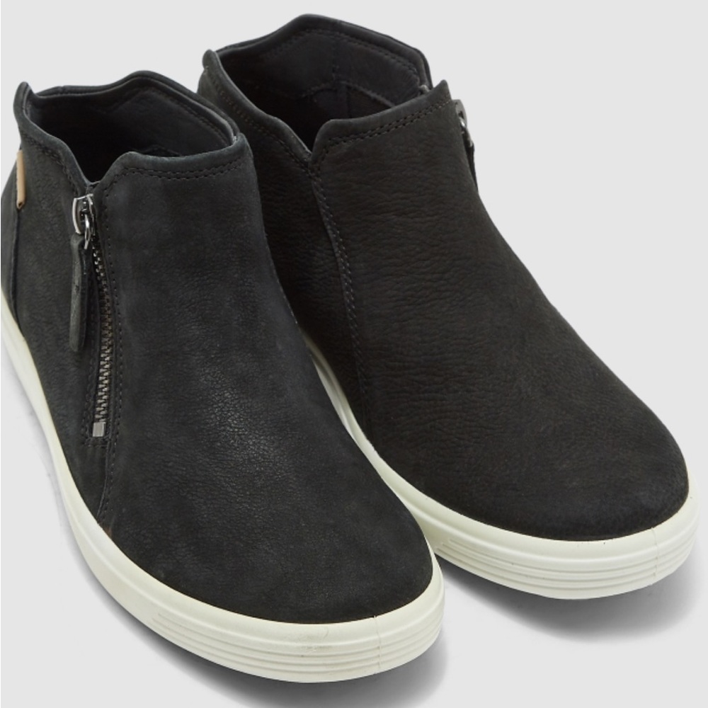 Ecco Soft Nubuck Leather Zip Ankle Boot - Picture 4 of 17